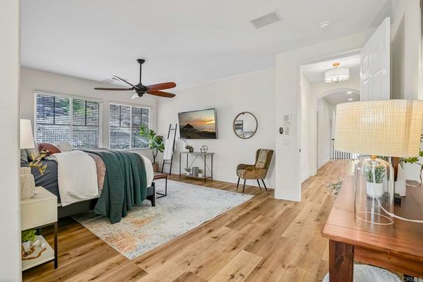 Bedroom, Interior, Wood Texture Flooring