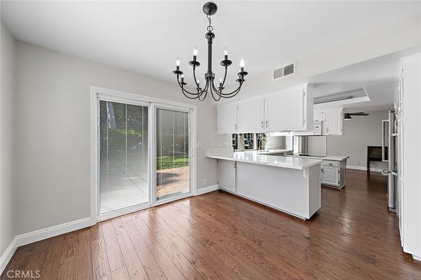 Chandelier, Interior, Kitchen, Wood Texture Flooring