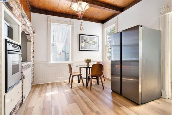 Dining room, Interior, Kitchen, Wooden Beams, Wooden Ceilings, Wood Texture Flooring