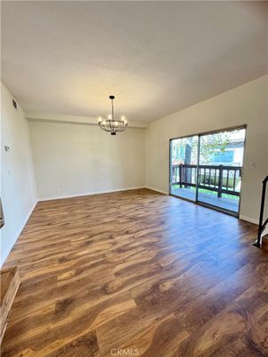 Chandelier, Empty room, Interior, Wood Texture Flooring