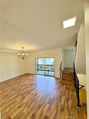Chandelier, Empty room, Interior, Wood Texture Flooring