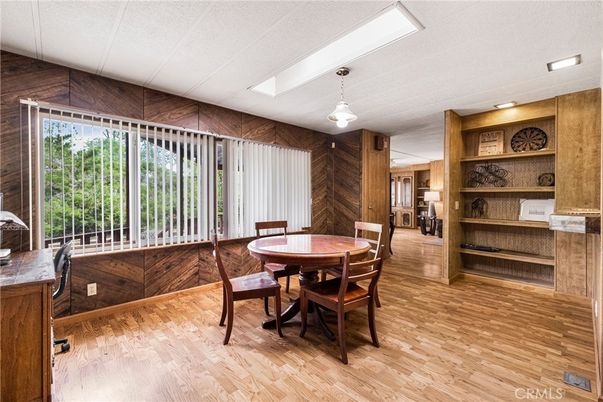 Dining room, Interior, Wood Texture Flooring, Wooden Walls