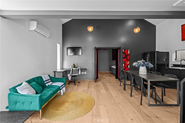 Home Office, Interior, Pendant Lights, Wood Texture Flooring