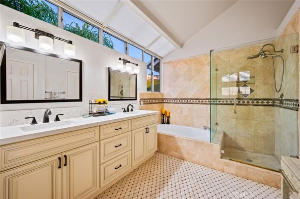 Bathroom, Dual Sink Vanities, Glass Shower, Interior