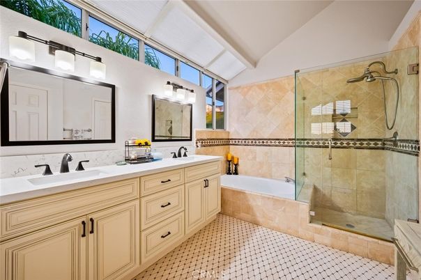 Bathroom, Dual Sink Vanities, Glass Shower, Interior