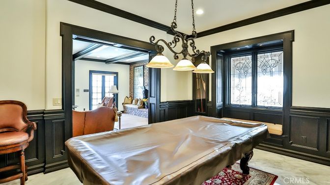 Bedroom, Billiard Table, Chandelier, Game Room, Interior, Pendant Lights, Recessed Lighting