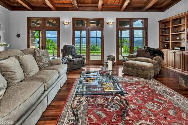 Interior, Living room, Water, Wooden Beams, Wooden Ceilings, Wood Texture Flooring