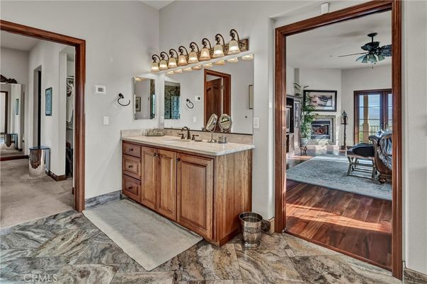 Bathroom, Dual Sink Vanities, Interior, Wood Texture Flooring
