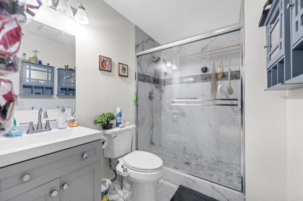 Bathroom, Glass Shower, Interior, Marble, Marble Walls