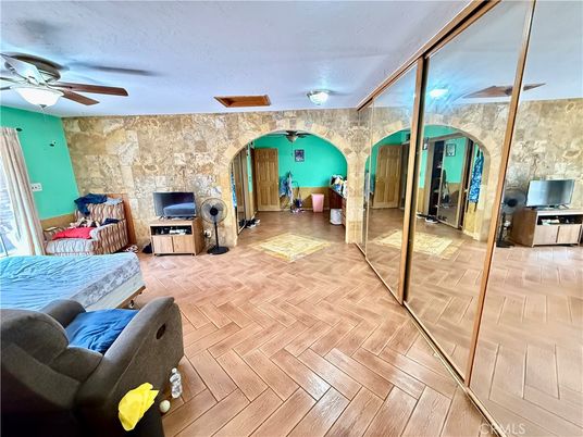 Interior, Living room, Stone Walls, Wood Texture Flooring