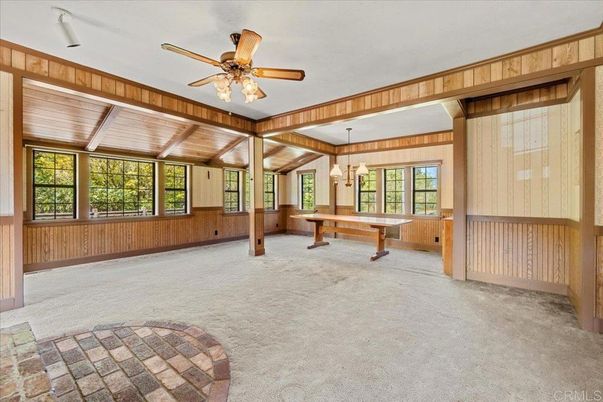 Billiard Table, Game Room, Interior, Pendant Lights, Wooden Beams, Wooden Ceilings, Wooden Walls
