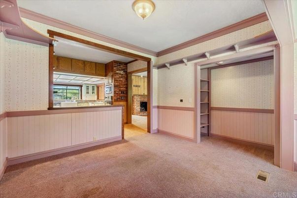 Empty room, Fireplace, Interior, Stone Walls