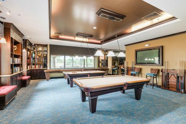 Billiard Table, Game Room, Interior, Pendant Lights, Recessed Lighting
