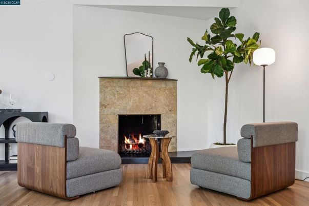 Fireplace, Interior, Wood Texture Flooring