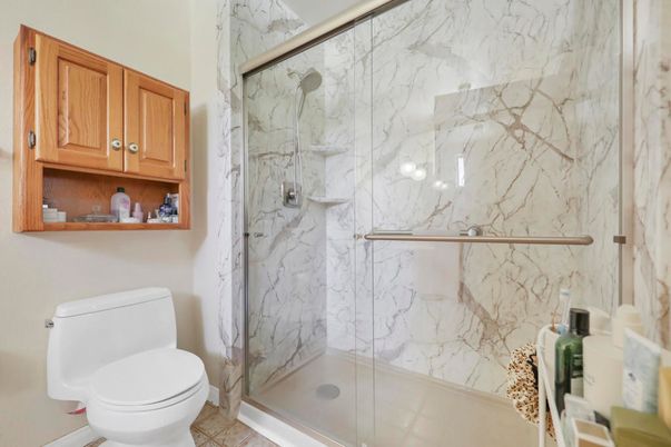 Bathroom, Glass Shower, Interior, Marble Walls
