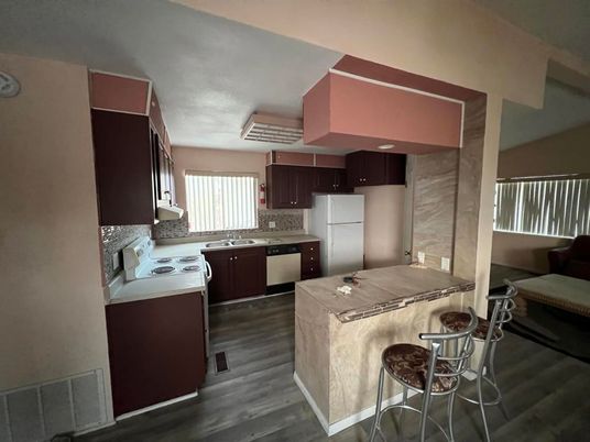 Interior, Kitchen, Wood Texture Flooring