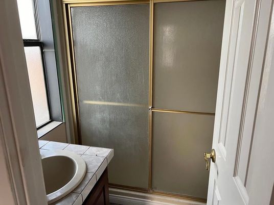 Bathroom, Glass Shower, Interior, Tile Countertops