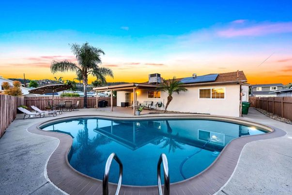 Exterior, Pool, Solar Panels
