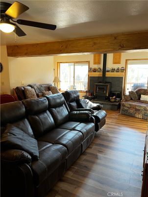 Fireplace, Interior, Living room, Wooden Beams, Wood Texture Flooring