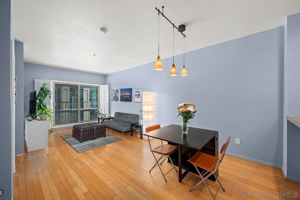 Dining room, Interior, Living room, Pendant Lights, Wood Texture Flooring