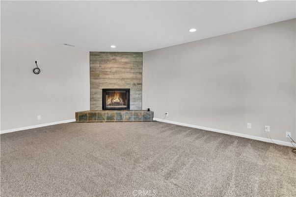 Empty room, Fireplace, Interior, Recessed Lighting