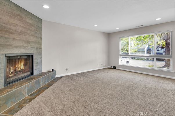 Empty room, Fireplace, Interior, Recessed Lighting
