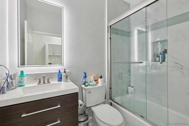 Bathroom, Glass Shower, Interior, Marble Walls