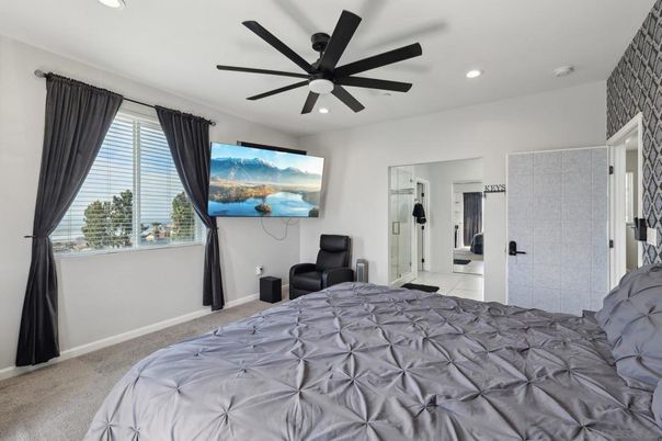 Bedroom, Interior, Recessed Lighting