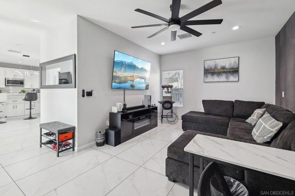 Interior, Kitchen, Living room, Marble, Recessed Lighting