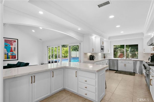 Interior, Kitchen, Recessed Lighting, Stainless Steel Appliances