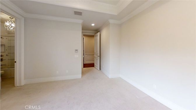 Bathroom, Chandelier, Empty room, Interior, Recessed Lighting