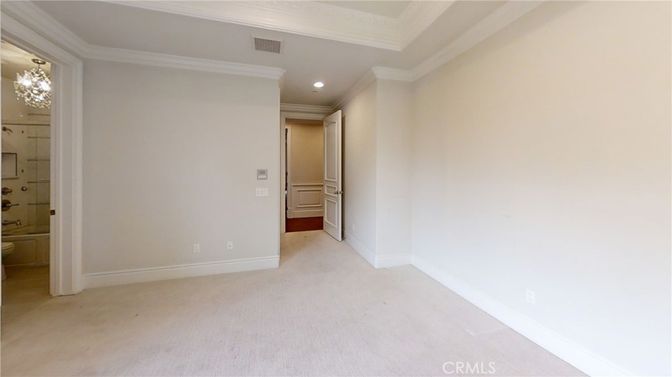 Bathroom, Chandelier, Empty room, Interior, Recessed Lighting