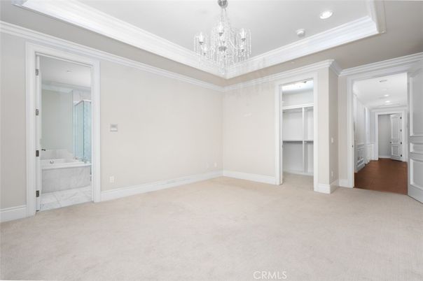 Bathroom, Chandelier, Empty room, Interior, Marble, Recessed Lighting