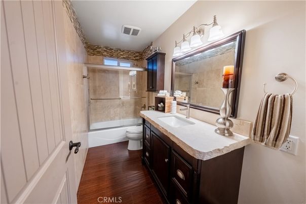 Bathroom, Glass Shower, Interior, Wood Texture Flooring