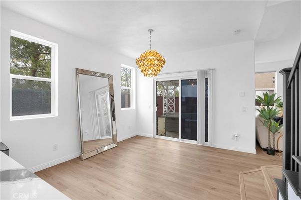 Chandelier, Empty room, Interior, Wood Texture Flooring