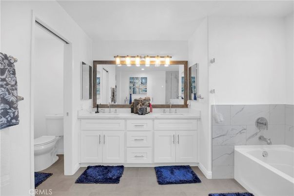 Bathroom, Dual Sink Vanities, Interior, Marble Walls