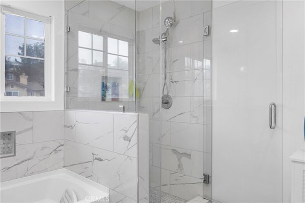 Bathroom, Glass Shower, Interior, Marble Walls