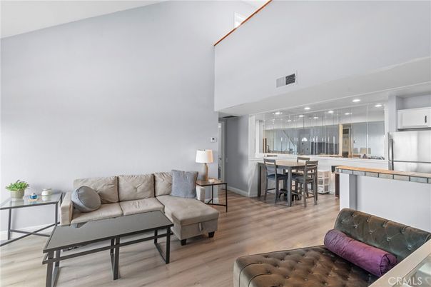Dining room, Interior, Kitchen, Living room, Recessed Lighting, Wood Texture Flooring