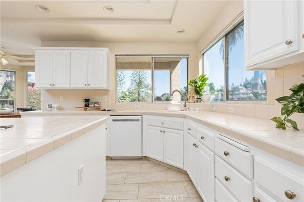 Interior, Kitchen, Recessed Lighting, Tile Countertops