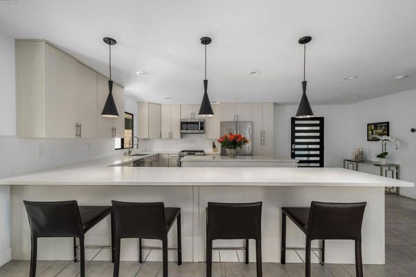 Interior, Kitchen, Pendant Lights, Recessed Lighting, Stainless Steel Appliances