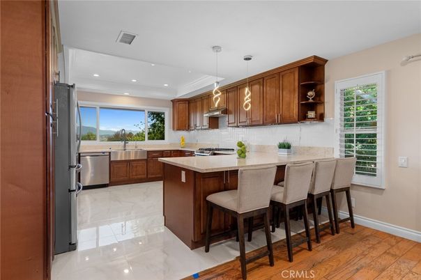 Interior, Kitchen, Pendant Lights, Recessed Lighting, Stainless Steel Appliances