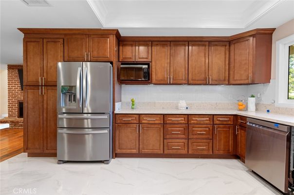Interior, Kitchen, Marble, Stainless Steel Appliances