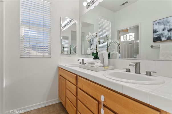 Bathroom, Dual Sink Vanities, Interior, Tile Countertops