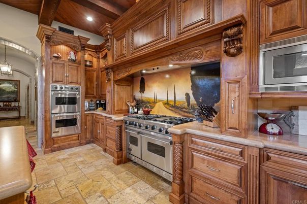 Interior, Kitchen, Pendant Lights, Recessed Lighting, Stainless Steel Appliances, Wooden Beams