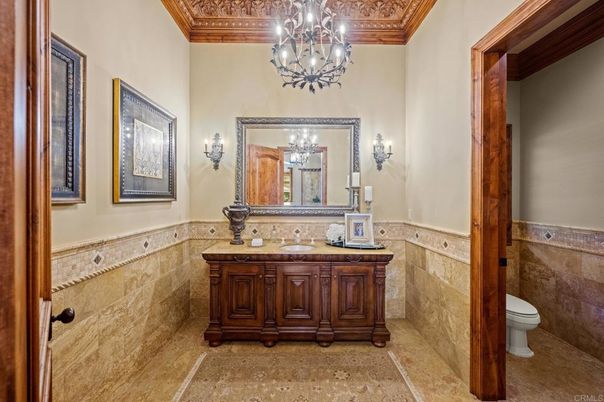 Bathroom, Chandelier, Interior
