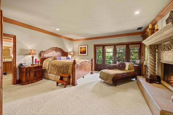 Bedroom, Fireplace, Interior, Recessed Lighting