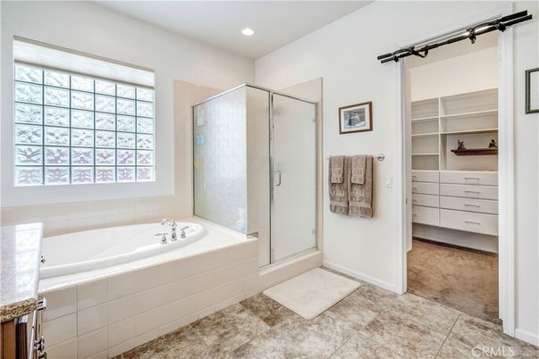 Bathroom, Glass Shower, Interior, Recessed Lighting, Walk-in Closets