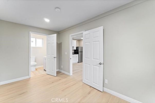 Bathroom, Empty room, Interior, Recessed Lighting, Wood Texture Flooring