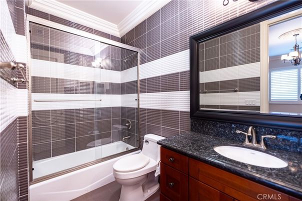 Bathroom, Chandelier, Glass Shower, Interior