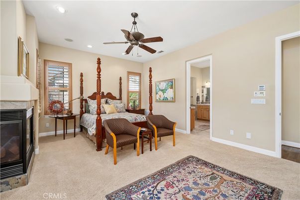 Bedroom, Fireplace, Interior, Recessed Lighting